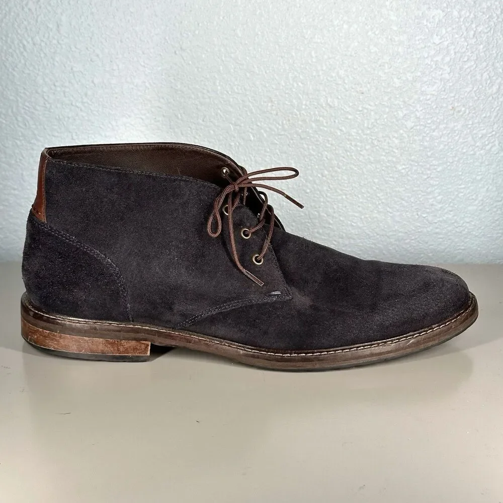 Johnston & Murphy Mens Chukka Boots Size 10M Blue Suede Lace Up J Murphy